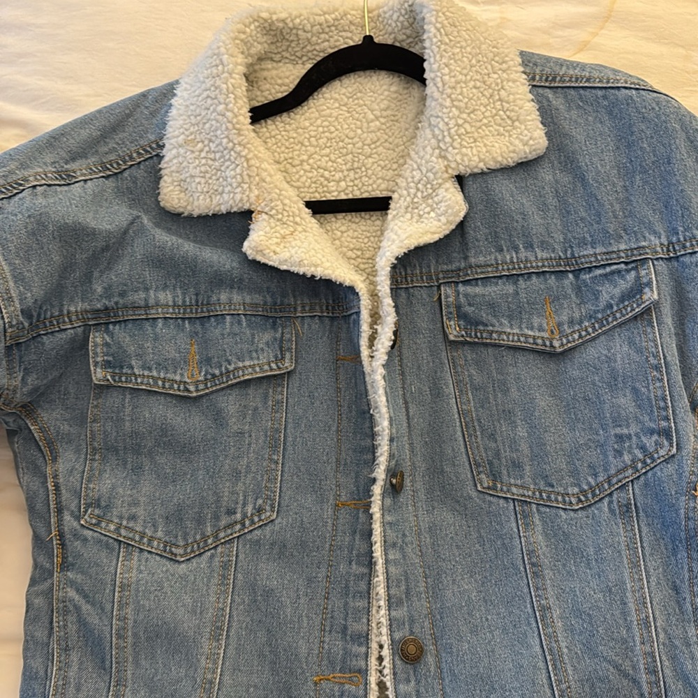 hengsheng denim fleece lined jacket